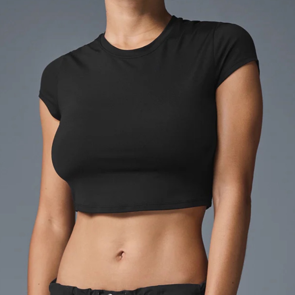 Alo Yoga Alosoft Crop Finesse Tee